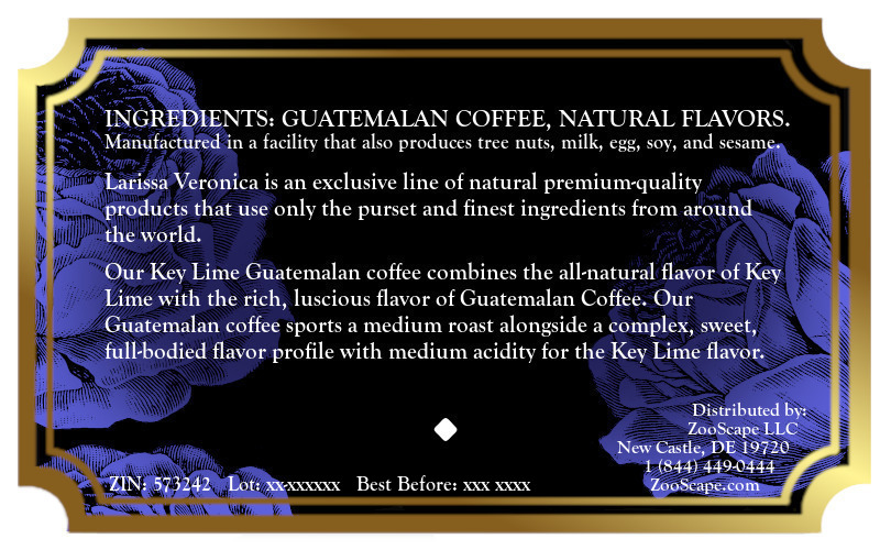 Key Lime Guatemalan Coffee <BR>(Single Serve K-Cup Pods)