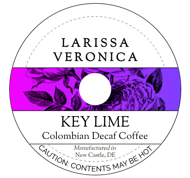 Key Lime Colombian Decaf Coffee <BR>(Single Serve K-Cup Pods)