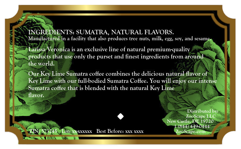 Key Lime Sumatra Coffee <BR>(Single Serve K-Cup Pods)