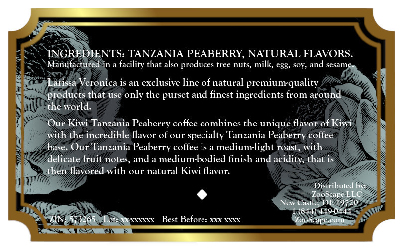 Kiwi Tanzania Peaberry Coffee <BR>(Single Serve K-Cup Pods)