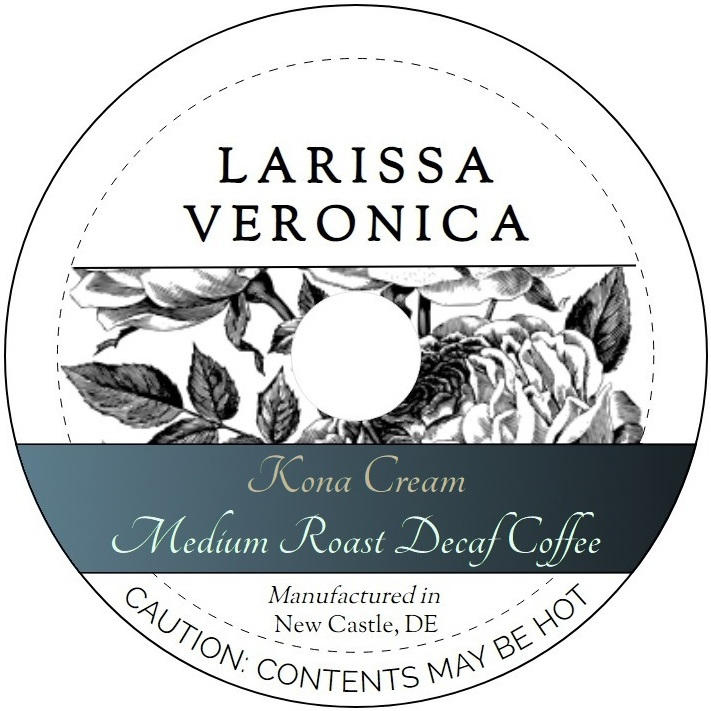 Kona Cream Medium Roast Decaf Coffee <BR>(Single Serve K-Cup Pods)