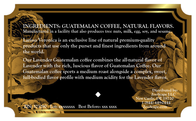 Lavender Guatemalan Coffee <BR>(Single Serve K-Cup Pods)