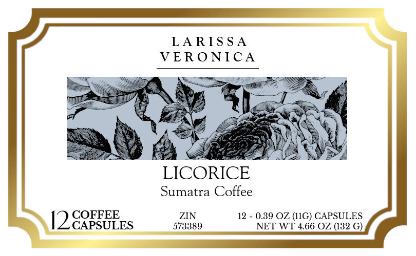Licorice Sumatra Coffee <BR>(Single Serve K-Cup Pods) - Label