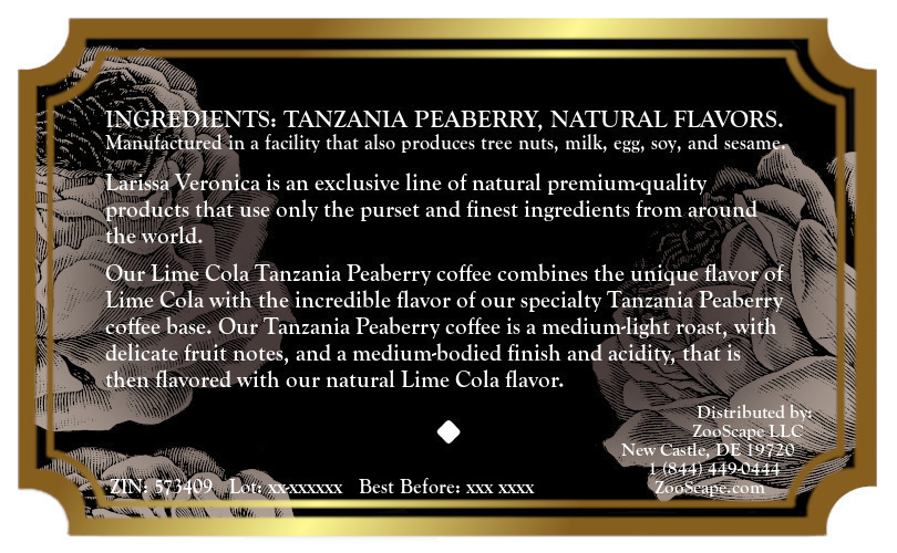 Lime Cola Tanzania Peaberry Coffee <BR>(Single Serve K-Cup Pods)
