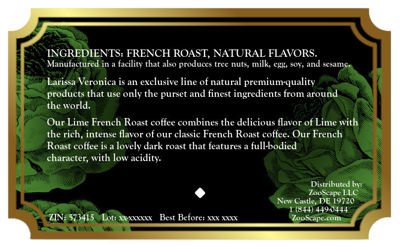 Lime French Roast Coffee <BR>(Single Serve K-Cup Pods)