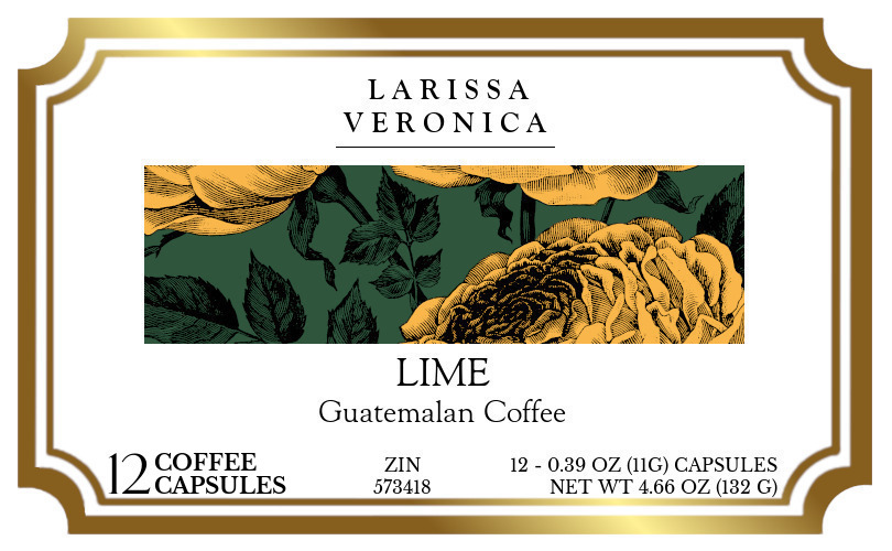 Lime Guatemalan Coffee <BR>(Single Serve K-Cup Pods) - Label