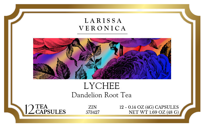 Lychee Dandelion Root Tea <BR>(Single Serve K-Cup Pods) - Label
