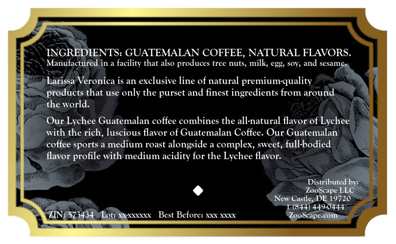 Lychee Guatemalan Coffee <BR>(Single Serve K-Cup Pods)