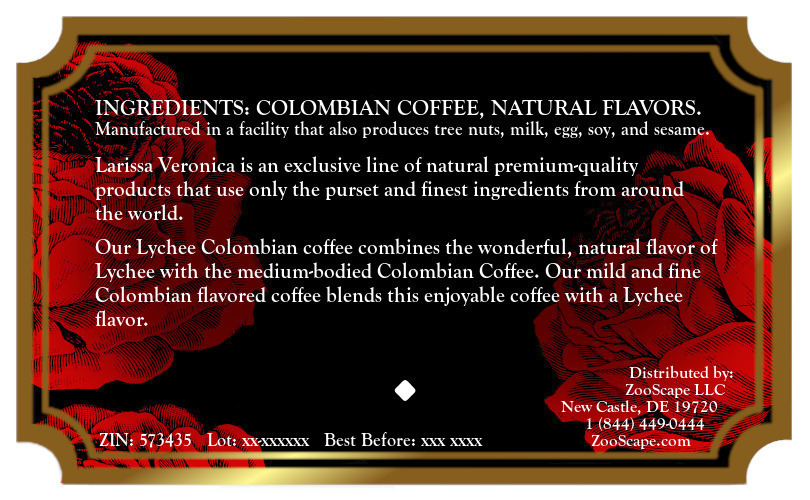 Lychee Colombian Coffee <BR>(Single Serve K-Cup Pods)