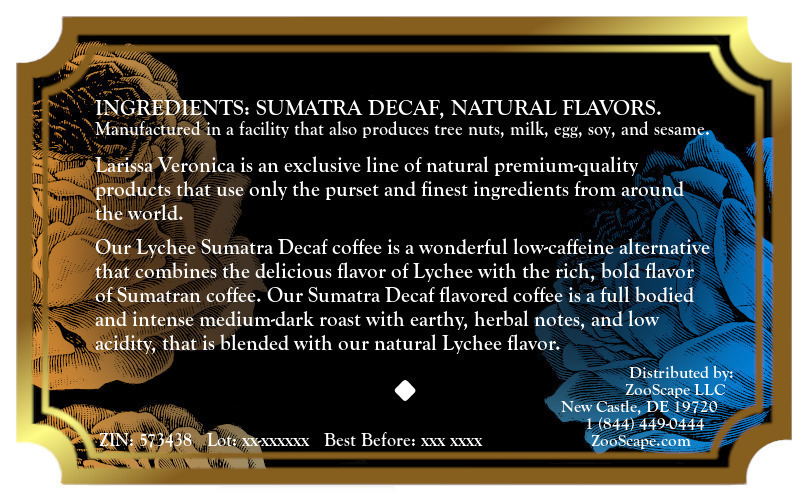 Lychee Sumatra Decaf Coffee <BR>(Single Serve K-Cup Pods)
