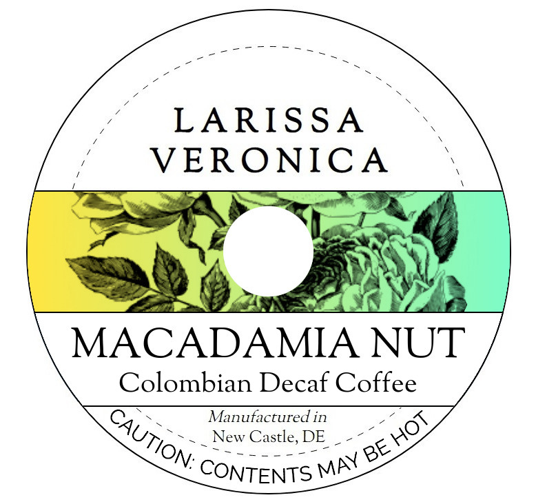 Macadamia Nut Colombian Decaf Coffee <BR>(Single Serve K-Cup Pods)