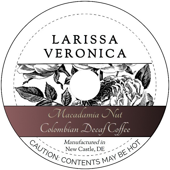 Macadamia Nut Colombian Decaf Coffee <BR>(Single Serve K-Cup Pods)