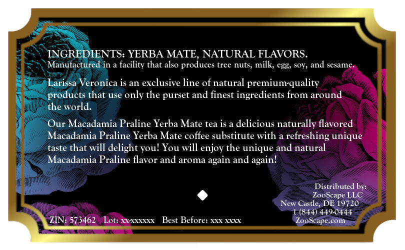 Macadamia Praline Yerba Mate Tea <BR>(Single Serve K-Cup Pods)
