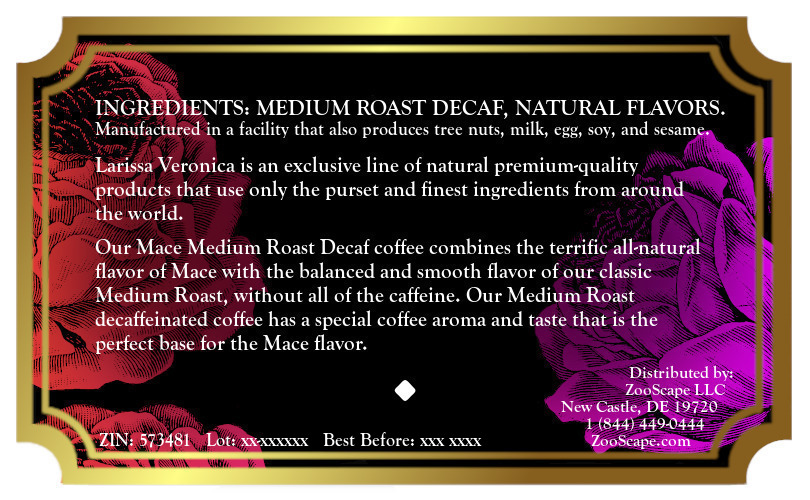 Mace Medium Roast Decaf Coffee <BR>(Single Serve K-Cup Pods)