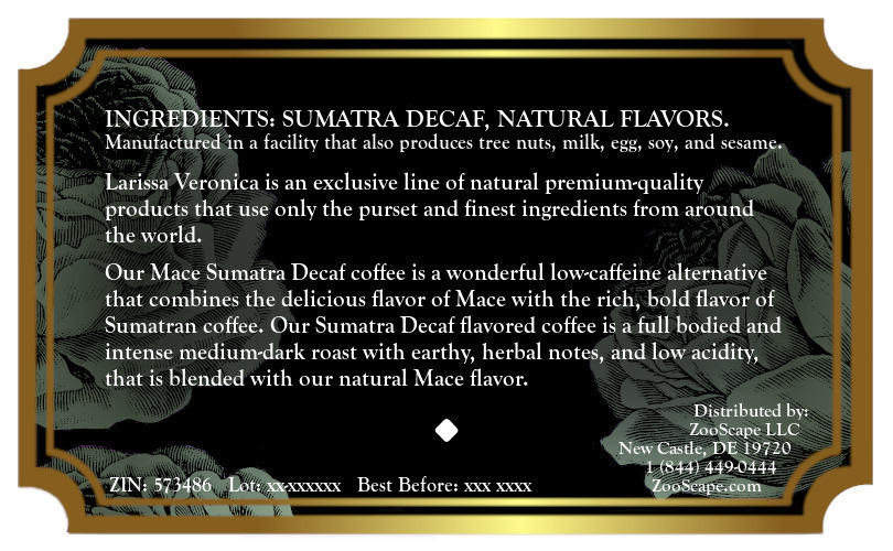 Mace Sumatra Decaf Coffee <BR>(Single Serve K-Cup Pods)