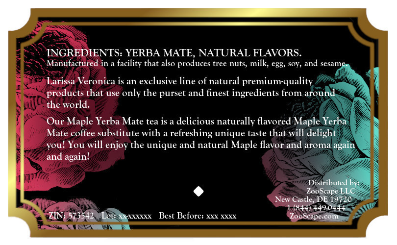 Maple Yerba Mate Tea <BR>(Single Serve K-Cup Pods)