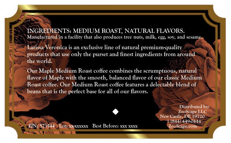 Maple Medium Roast Coffee <BR>(Single Serve K-Cup Pods)