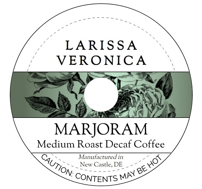 Marjoram Medium Roast Decaf Coffee <BR>(Single Serve K-Cup Pods)
