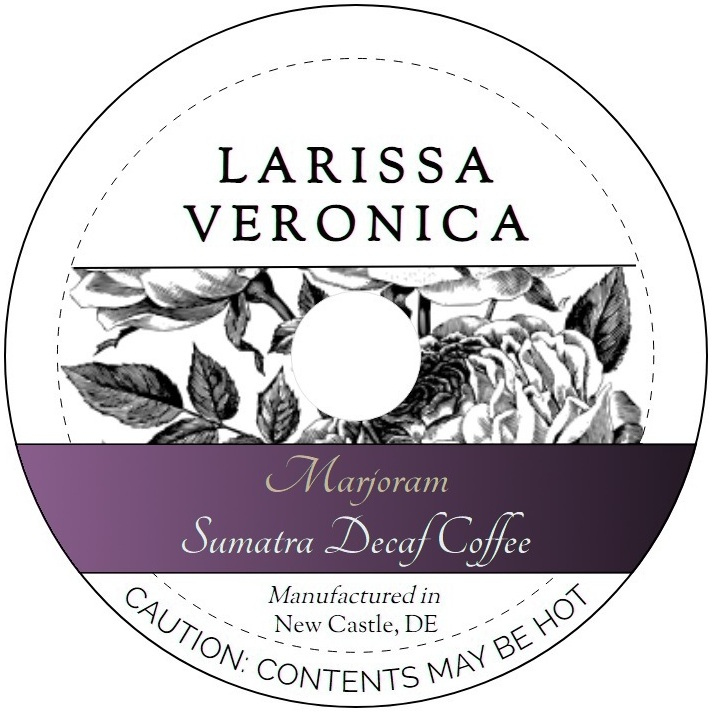 Marjoram Sumatra Decaf Coffee <BR>(Single Serve K-Cup Pods)