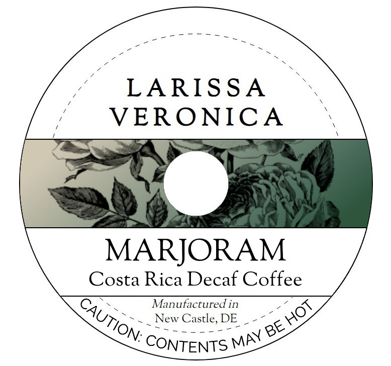 Marjoram Costa Rica Decaf Coffee <BR>(Single Serve K-Cup Pods)