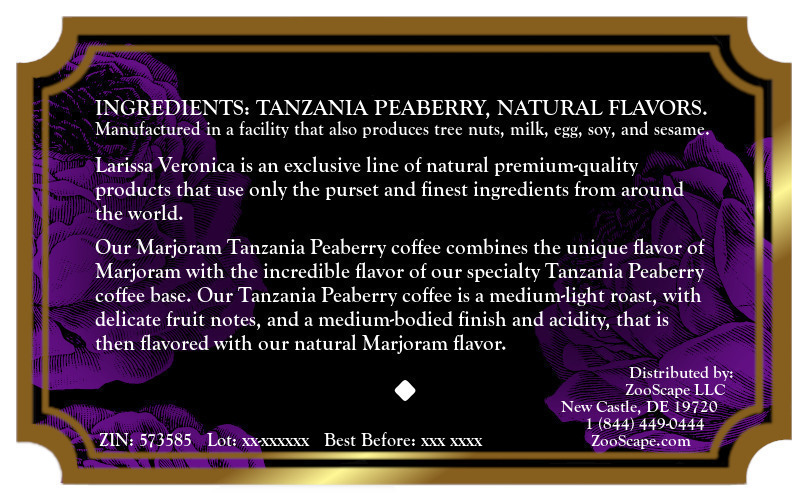 Marjoram Tanzania Peaberry Coffee <BR>(Single Serve K-Cup Pods)