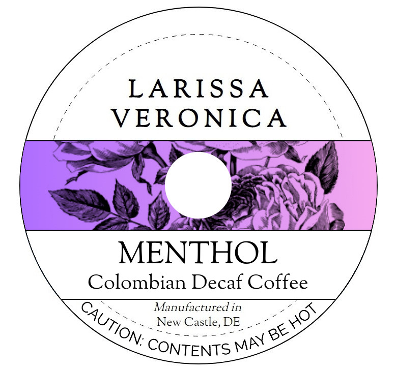 Menthol Colombian Decaf Coffee <BR>(Single Serve K-Cup Pods)