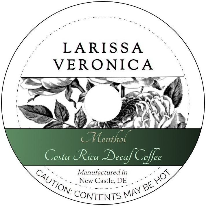 Menthol Costa Rica Decaf Coffee <BR>(Single Serve K-Cup Pods)