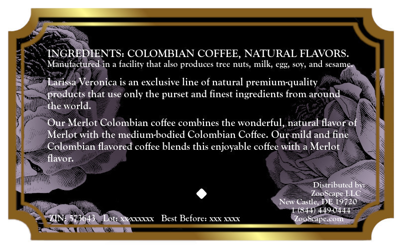Merlot Colombian Coffee <BR>(Single Serve K-Cup Pods)
