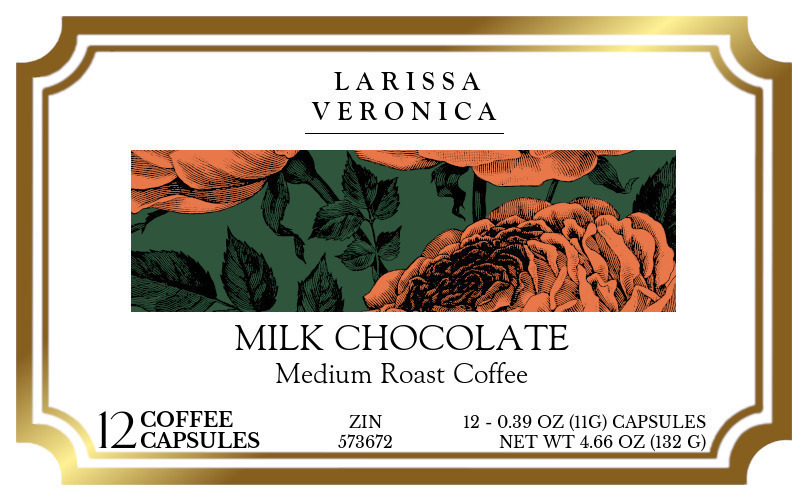 Milk Chocolate Medium Roast Coffee <BR>(Single Serve K-Cup Pods) - Label