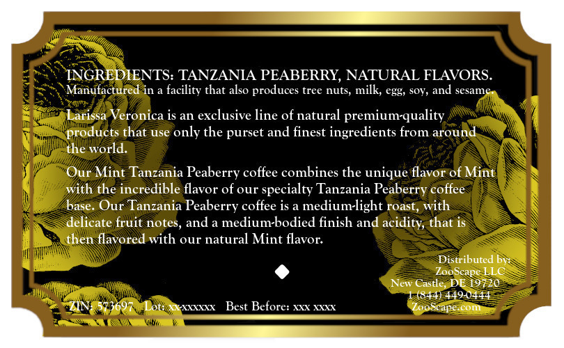 Mint Tanzania Peaberry Coffee <BR>(Single Serve K-Cup Pods)