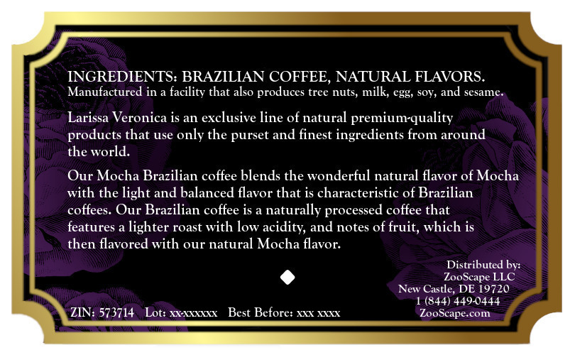 Mocha Brazilian Coffee <BR>(Single Serve K-Cup Pods)