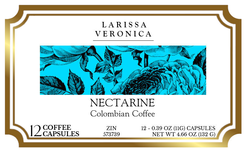 Nectarine Colombian Coffee <BR>(Single Serve K-Cup Pods) - Label