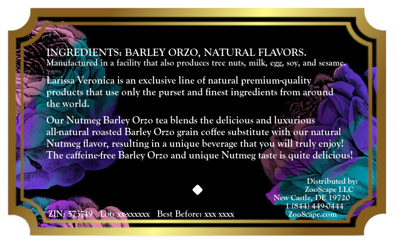 Nutmeg Barley Orzo Tea <BR>(Single Serve K-Cup Pods)