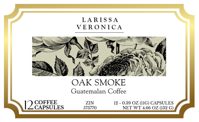 Oak Smoke Guatemalan Coffee <BR>(Single Serve K-Cup Pods) - Label