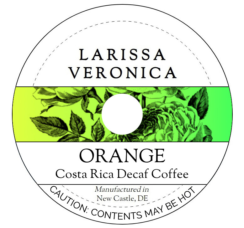 Orange Costa Rica Decaf Coffee <BR>(Single Serve K-Cup Pods)