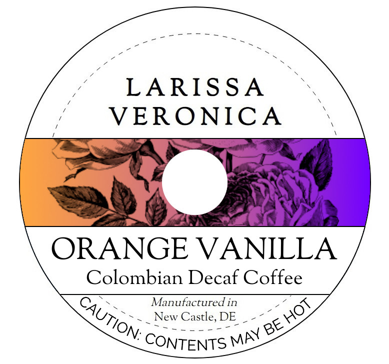 Orange Vanilla Colombian Decaf Coffee <BR>(Single Serve K-Cup Pods)