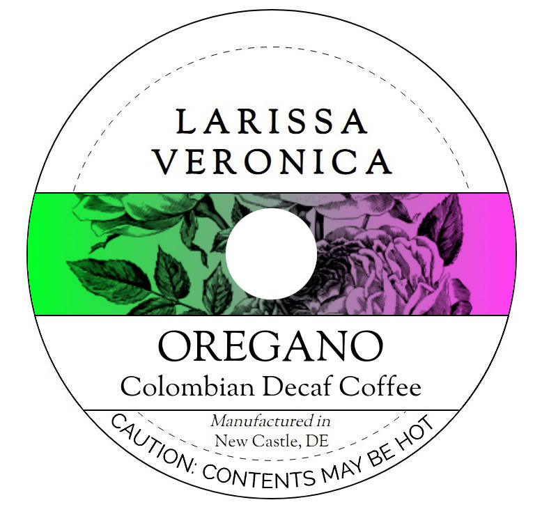 Oregano Colombian Decaf Coffee <BR>(Single Serve K-Cup Pods)