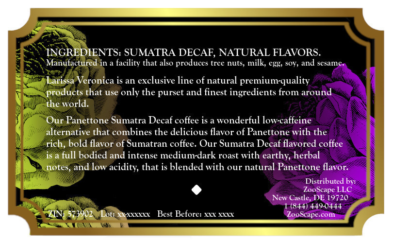 Panettone Sumatra Decaf Coffee <BR>(Single Serve K-Cup Pods)