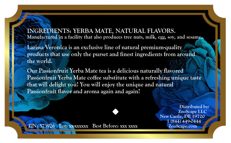 Passionfruit Yerba Mate Tea <BR>(Single Serve K-Cup Pods)