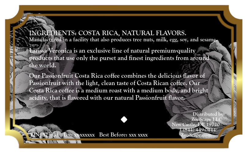 Passionfruit Costa Rica Coffee <BR>(Single Serve K-Cup Pods)