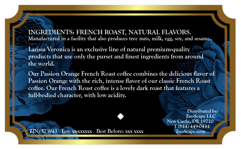 Passion Orange French Roast Coffee <BR>(Single Serve K-Cup Pods)