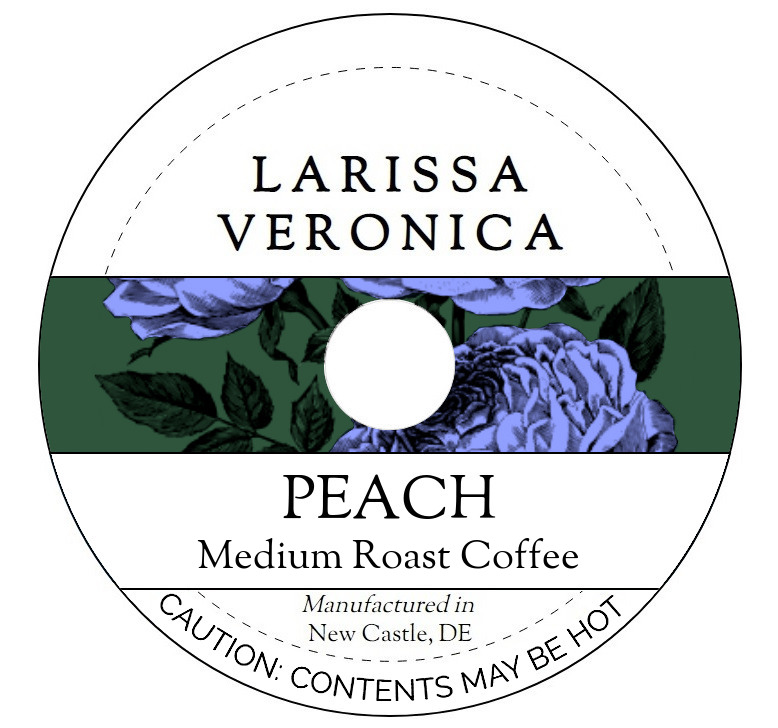 Peach Medium Roast Coffee <BR>(Single Serve K-Cup Pods)