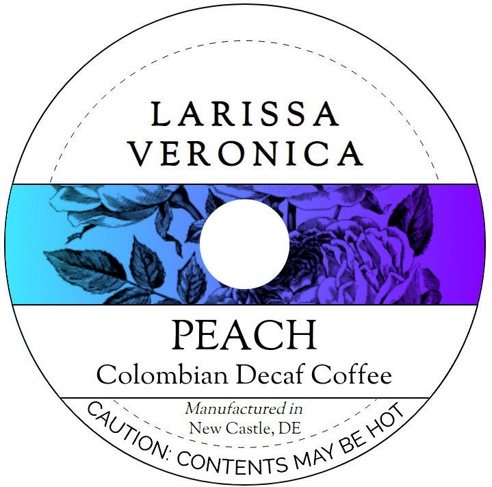 Peach Colombian Decaf Coffee <BR>(Single Serve K-Cup Pods)