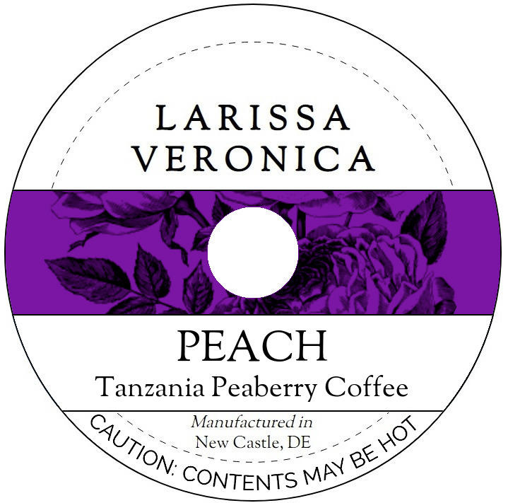 Peach Tanzania Peaberry Coffee <BR>(Single Serve K-Cup Pods)