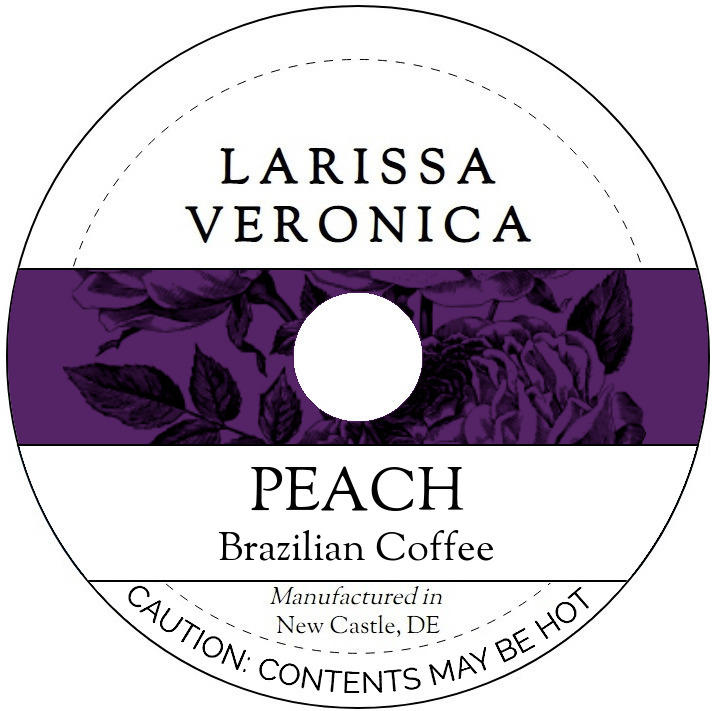 Peach Brazilian Coffee <BR>(Single Serve K-Cup Pods)