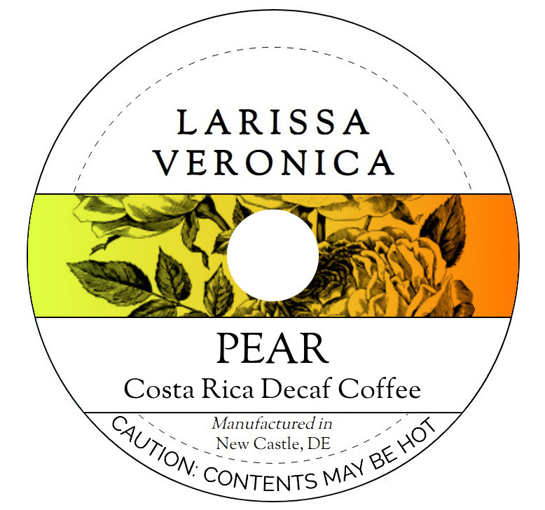Pear Costa Rica Decaf Coffee <BR>(Single Serve K-Cup Pods)