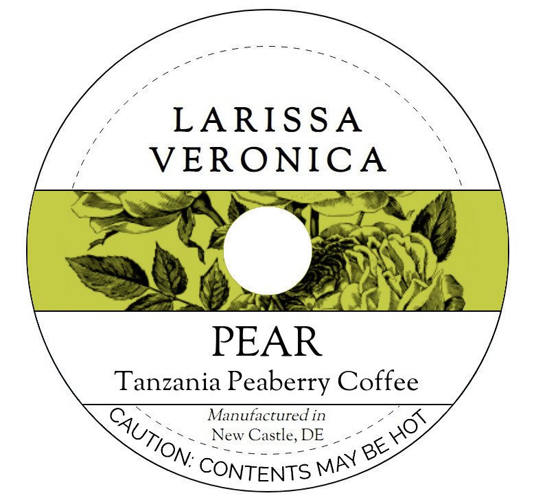 Pear Tanzania Peaberry Coffee <BR>(Single Serve K-Cup Pods)