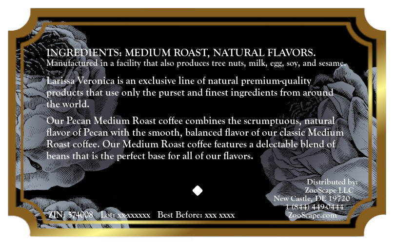 Pecan Medium Roast Coffee <BR>(Single Serve K-Cup Pods)