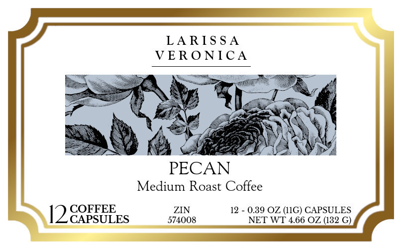 Pecan Medium Roast Coffee <BR>(Single Serve K-Cup Pods) - Label