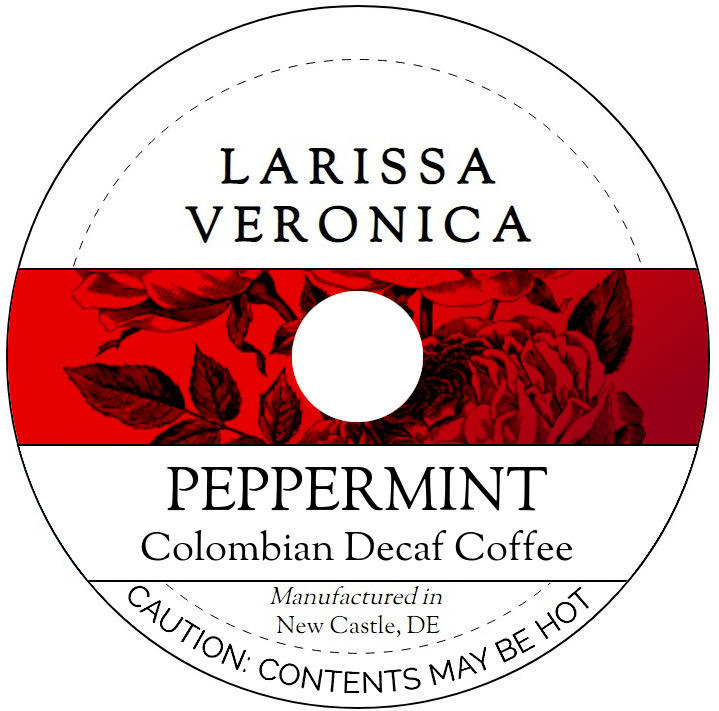 Peppermint Colombian Decaf Coffee <BR>(Single Serve K-Cup Pods)